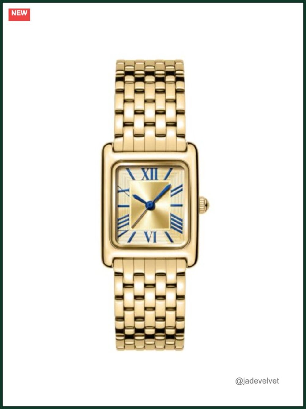 Women's Square Vintage Roman Numeral Quartz Watch Self Adjustable Water